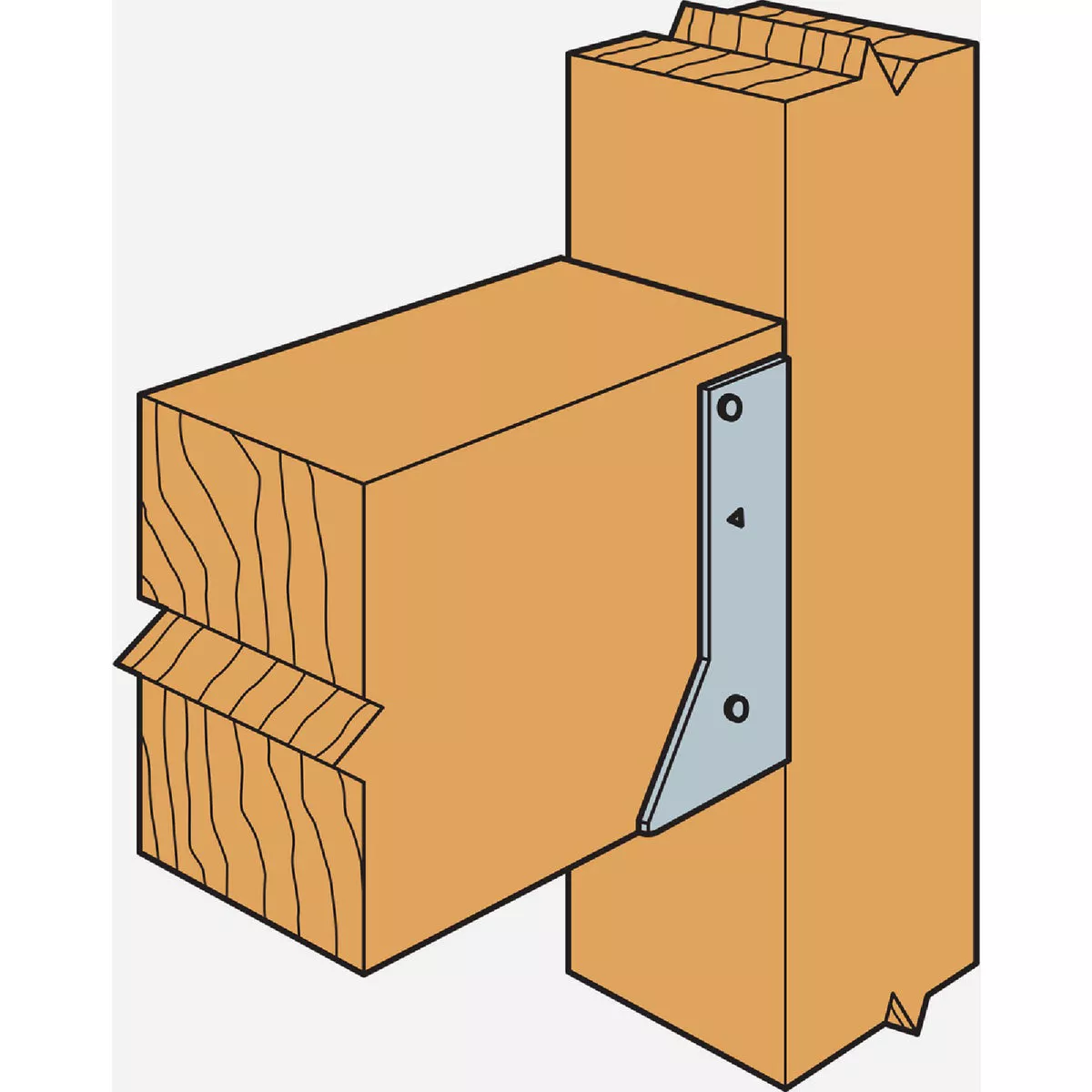 Simpson Strong-Tie ZMAX 4 x 6 Concealed Flange Face Mount Joist Hanger - photo 2