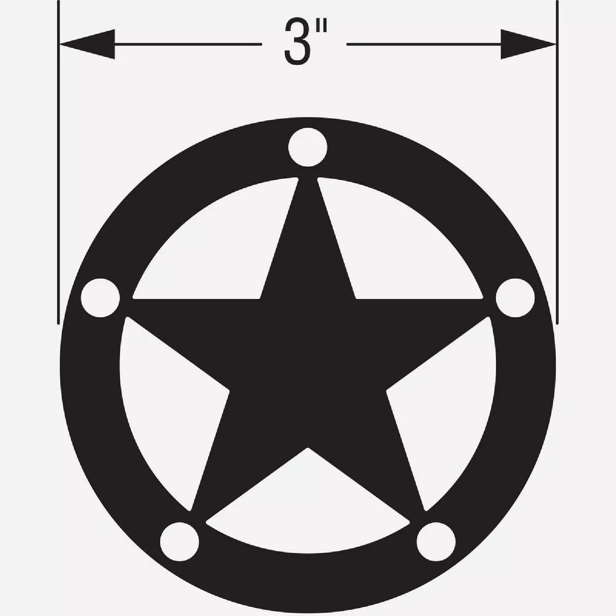Outdoor Accents Mission Collection ZMAX, Black Powder-Coated Decorative Star - photo 3