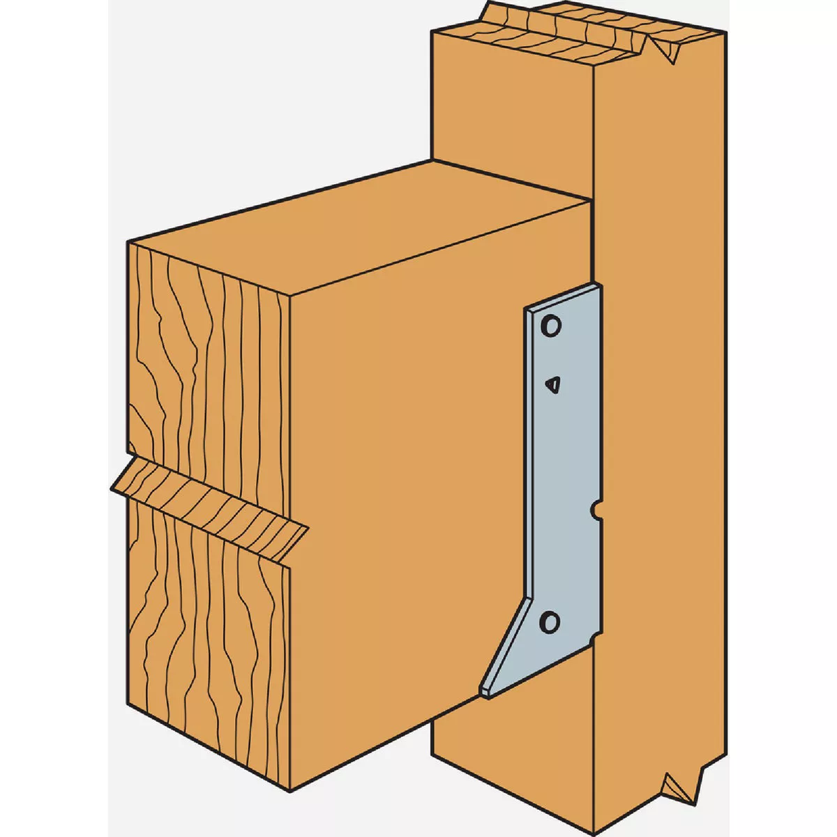 Simpson Strong-Tie ZMAX 4 x 8 Concealed Flange Face Mount Joist Hanger - photo 2