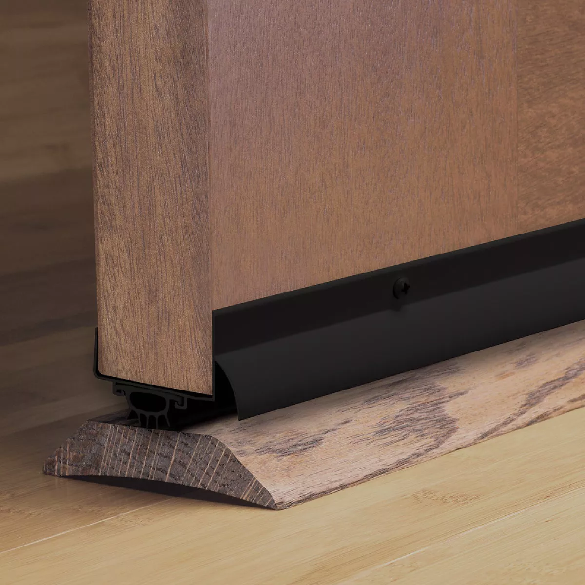 M-D Building Products 2.25 In. W. x 1.375 In. H. x 36 In. L. Aluminum Black Door Bottom - photo 2