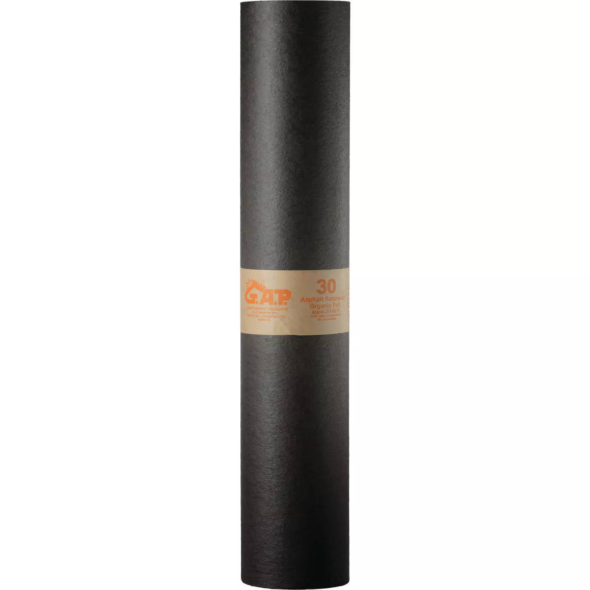 G.A.P. 36 In. x 72 Ft. Non-Rated 30 lb Roof Felt, Asphalt Saturated