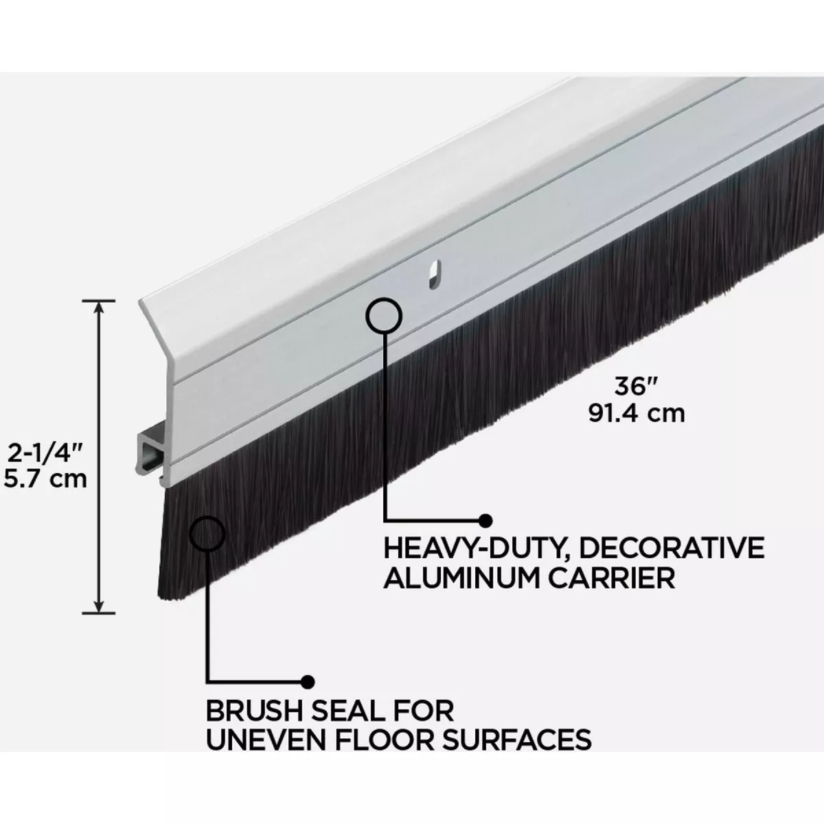 M-D Building Products 0.25 In. 36 In. Silver Door Sweep - photo 7