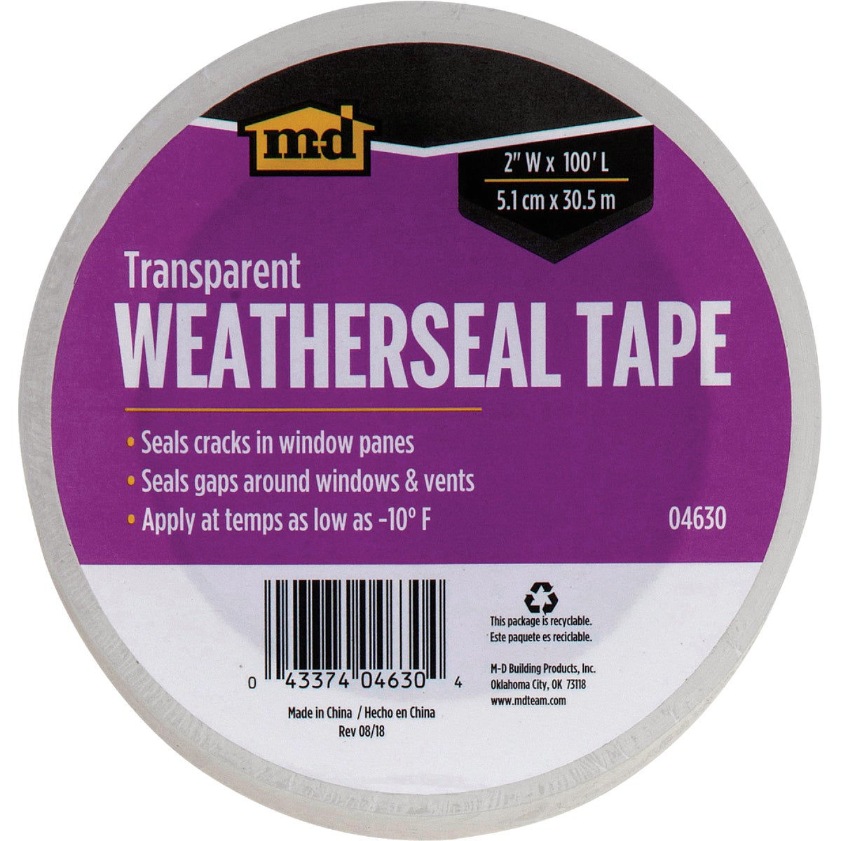 MD 2 In. x 100 Ft. Transparent Weatherseal Tape Do it Best