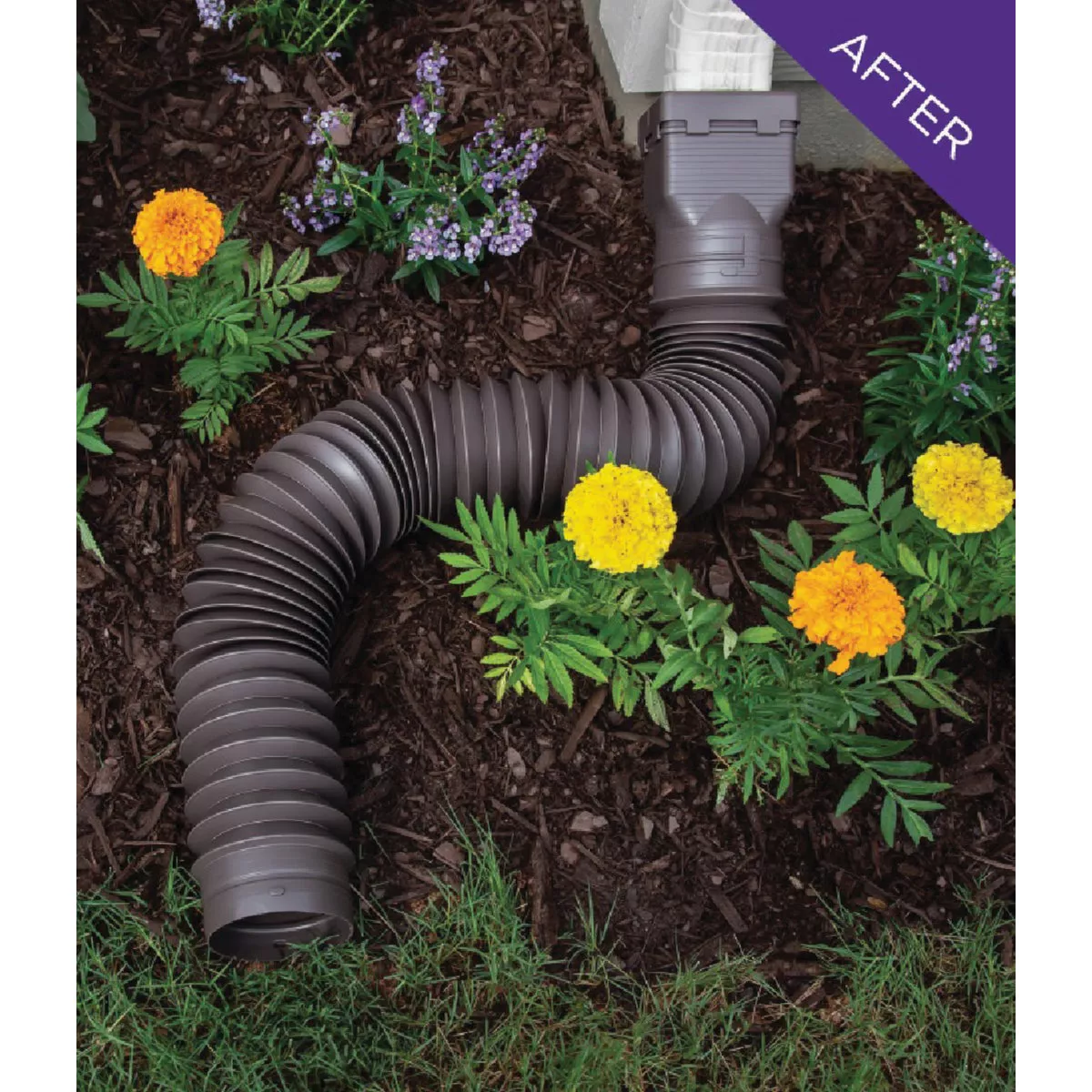Spectra Metals Ground Spout 22 In. to 48 In. Brown K-Style Polypropylene Downspout Extender - photo 2