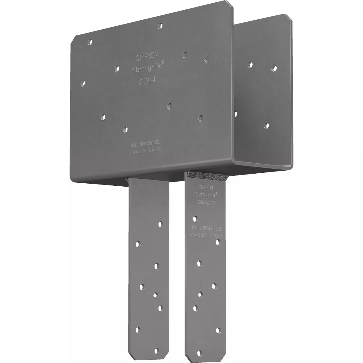 Simpson Strong-Tie 4 In. x 4 In. 7 ga Gray Paint End Column Cap