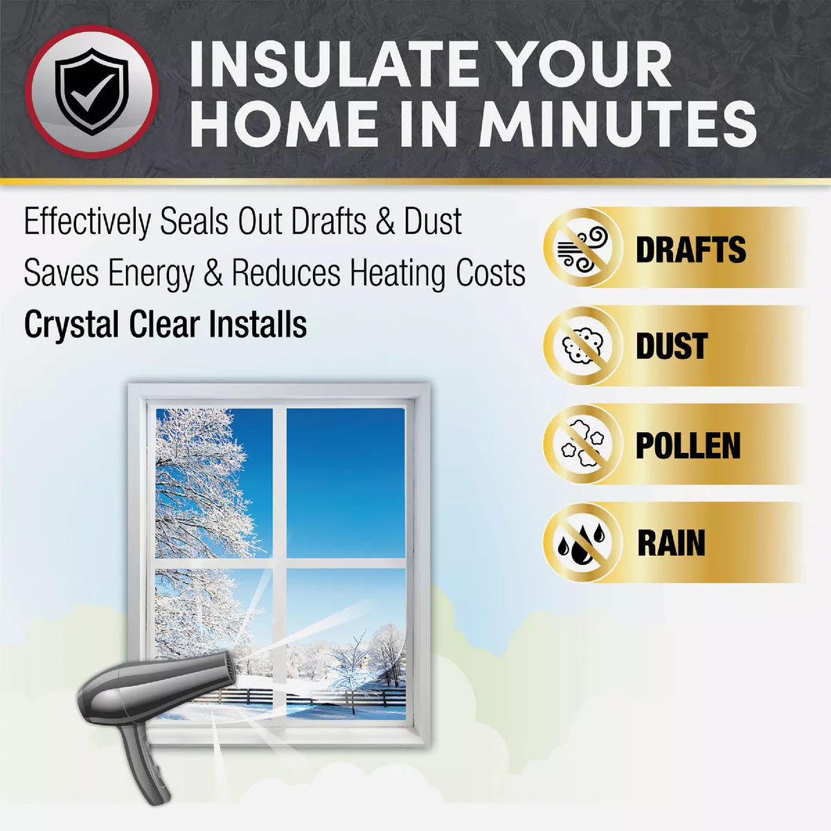 Frost King EZ Roll 62 In. x 126 In. Premium Shrink Window Kit - photo 4