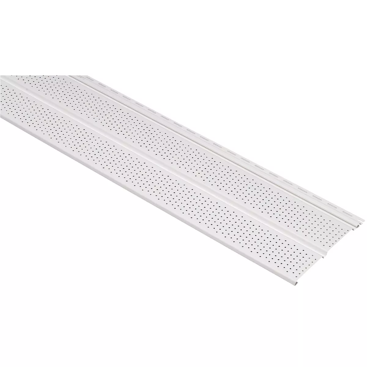 D5 12 Ft. Fully Vented White Standard Vinyl Soffit