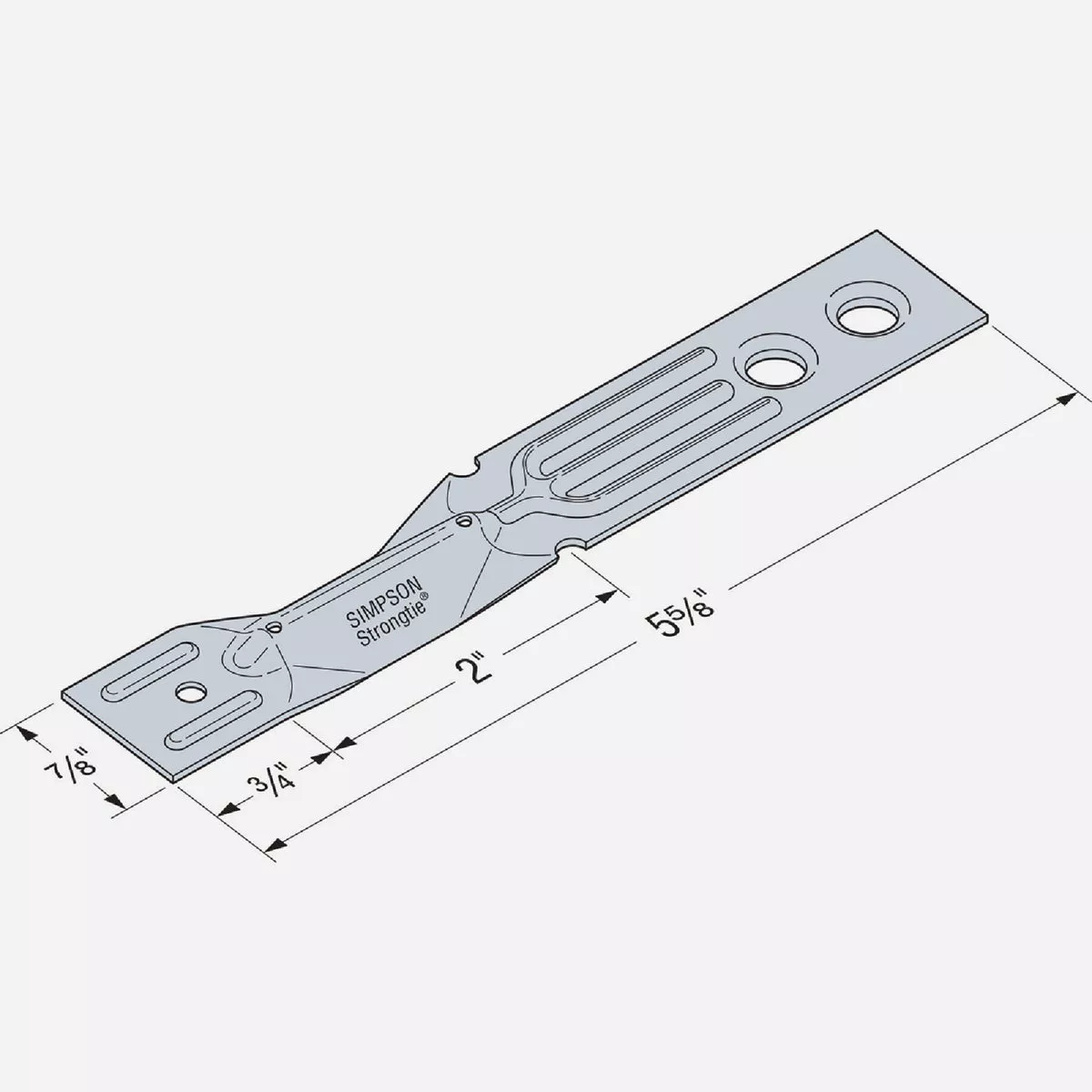 Simpson Strong-Tie 5-5/8 In. x 7/8 In. Galvanized Steel 22 Gauge Brick Tie (500 Count) - photo 3