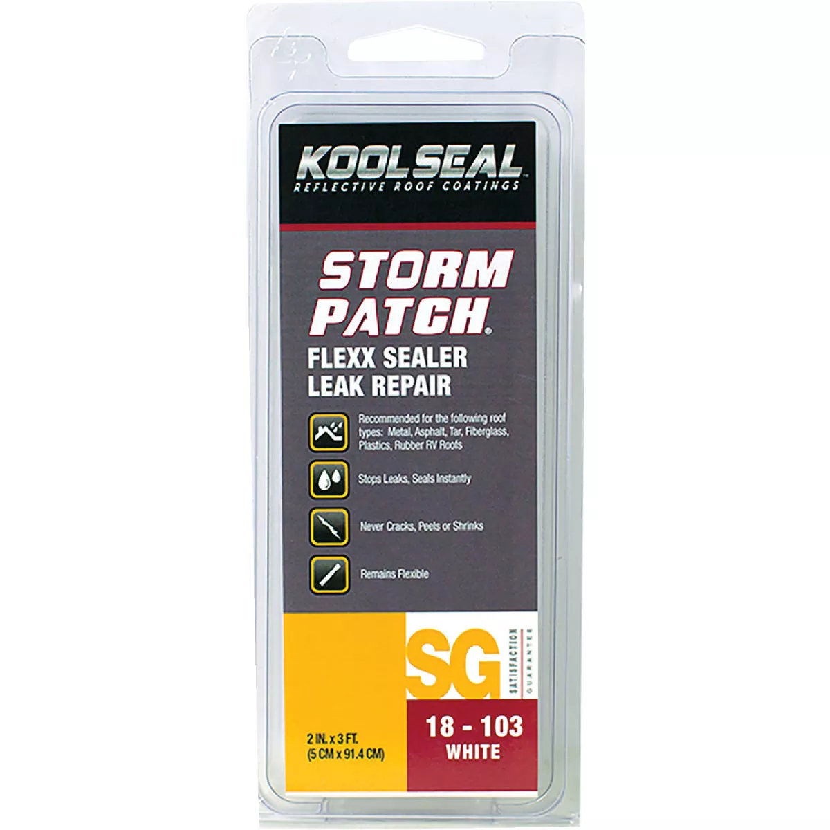 Kool Seal Storm Patch 2 In. x 3 Ft. Flexx Sealer Permanent Leak Repair