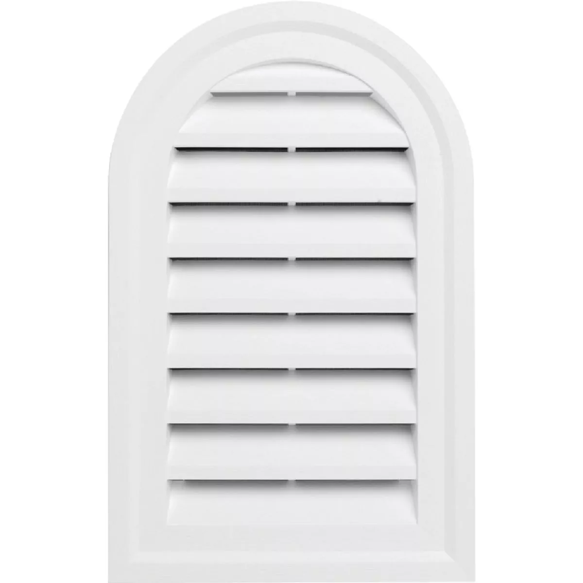 Ply Gem 14" x 22" Round Top White Gable Attic Vent