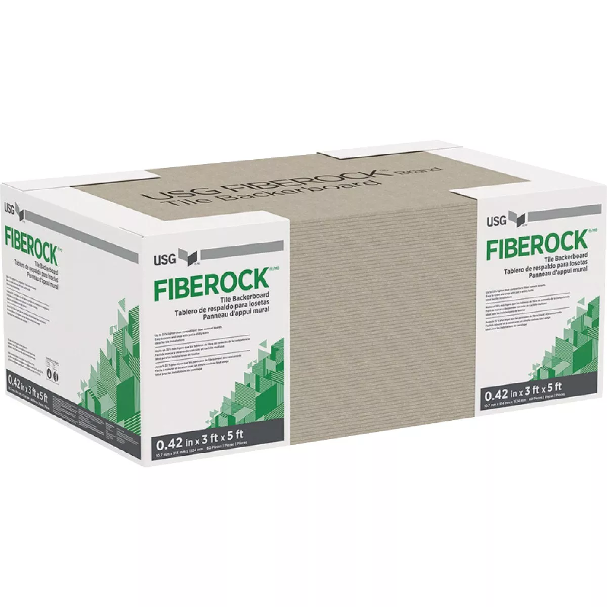 Fiberock 0.42 In. x 3 Ft. x 5 Ft. Tile Backerboard