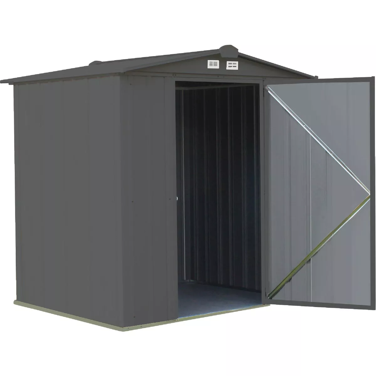 Arrow EZEE 6 Ft. x 5 Ft. Galvanized Steel Storage Shed, Charcoal - photo 4