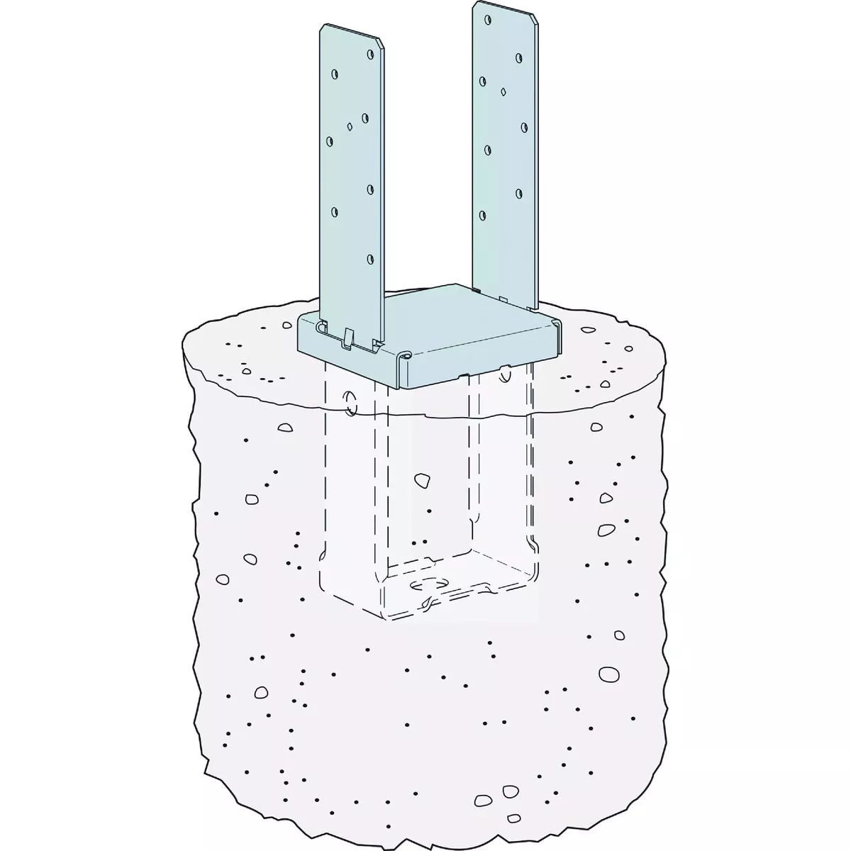 Simpson Strong-Tie 4 In. x 4 In. 12 ga Hot-Dip Galvanized Standoff Column Base with SDS Screws - photo 3