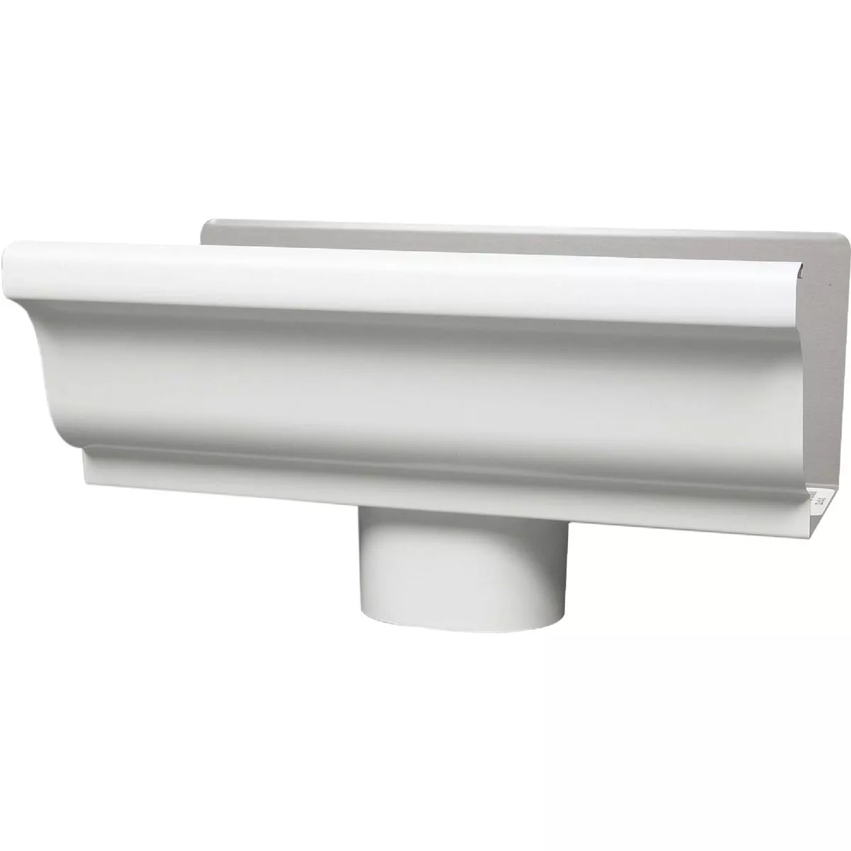 Amerimax 4 In. K Style Galvanized White Gutter Drop Outlet - photo 2