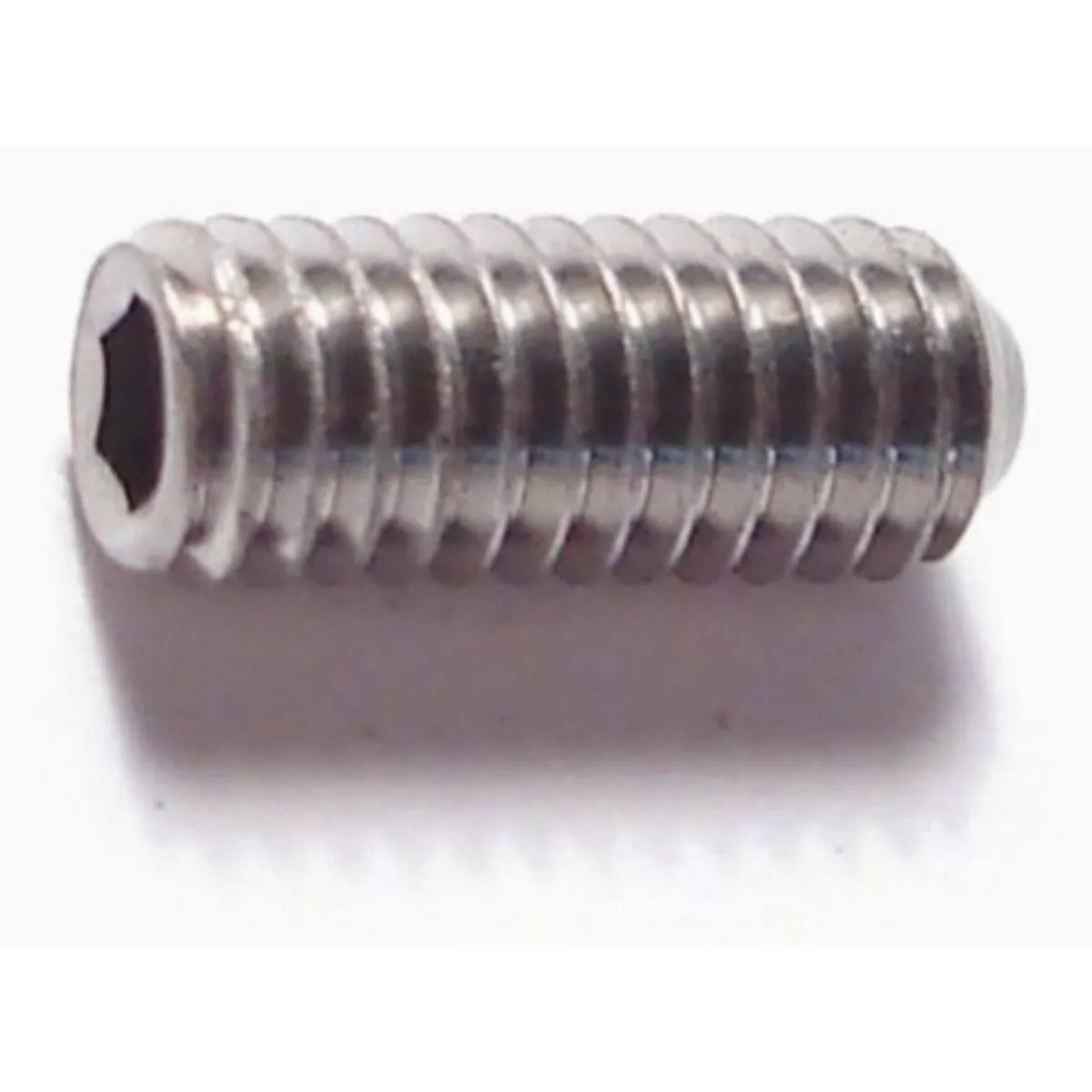 Midwest Fastener 4mm-0.70 x 10mm A2 Stainless Steel Coarse Thread Cup Point Hex Socket Headless Set Screws (8 Ct.)