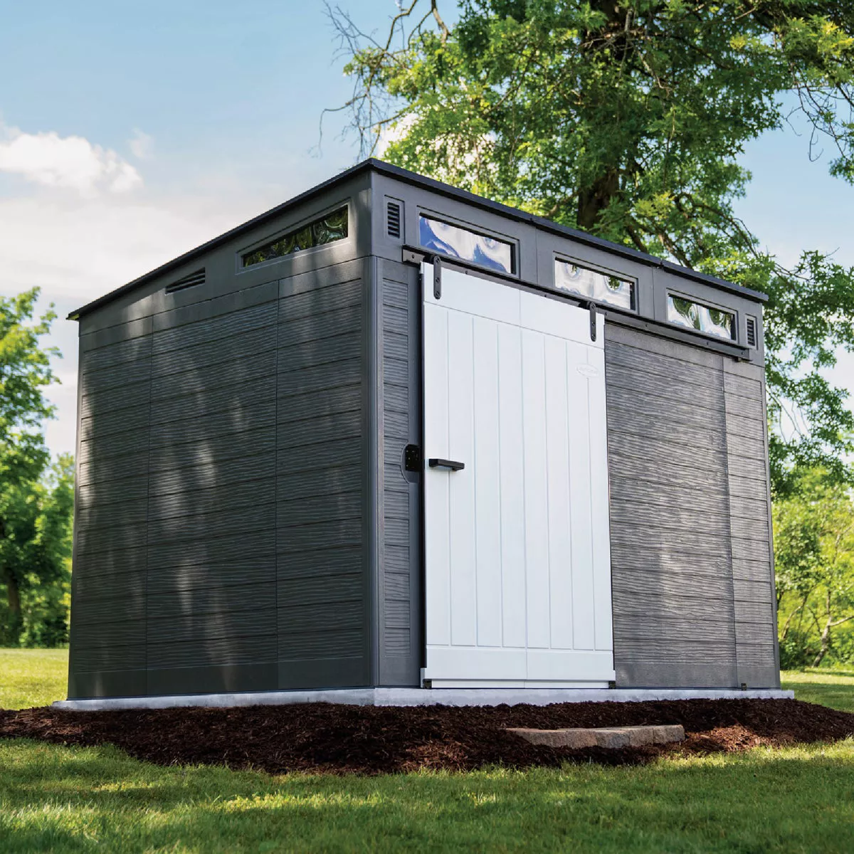 Suncast Modernist 10 Ft. x 7 Ft. 483 Cu. Ft. Barn Door Storage Shed - photo 2