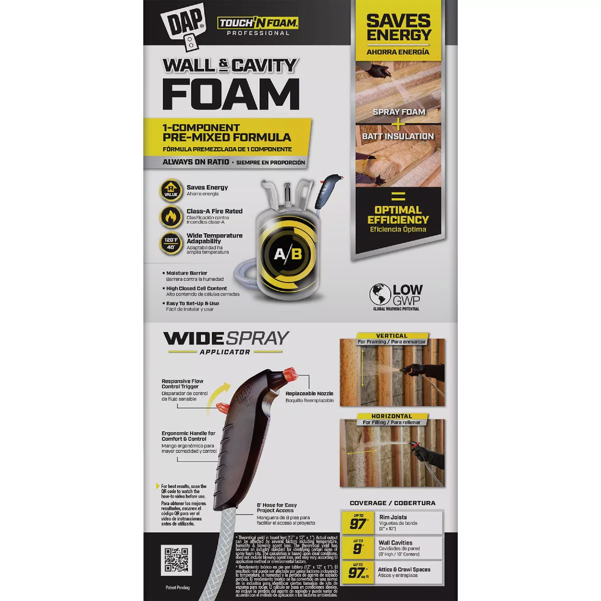 DAP Wall & Cavity Foam with Widespray Applicator Kit, 323 Board Ft. - photo 2