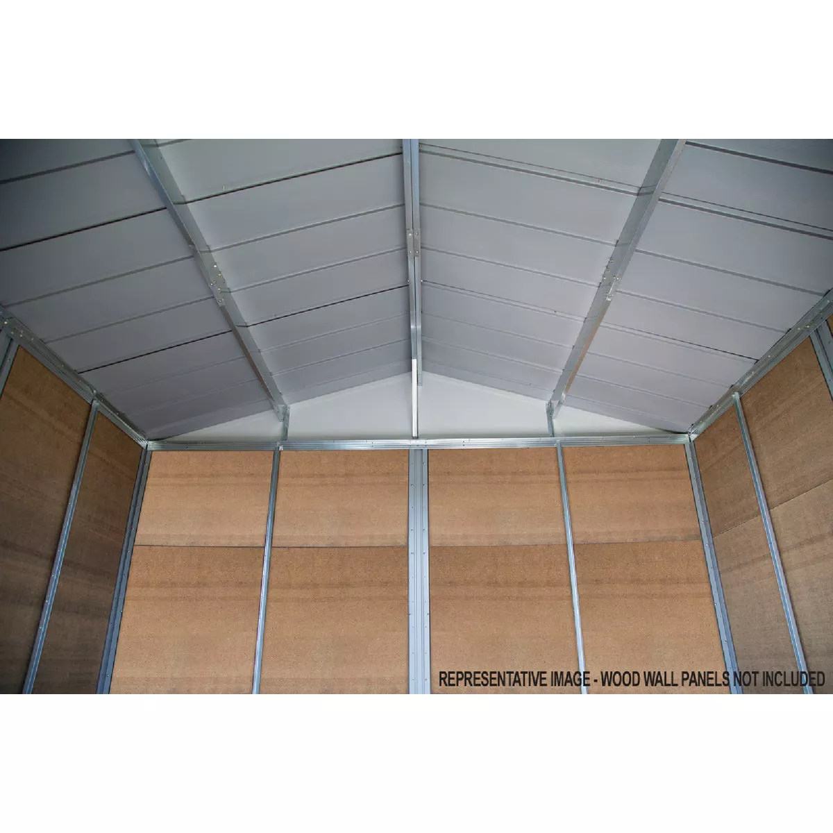 Arrow Ironwood 10 Ft. x 12 Ft. Galvanized Steel Hybrid Shed Kit, Anthracite - photo 2