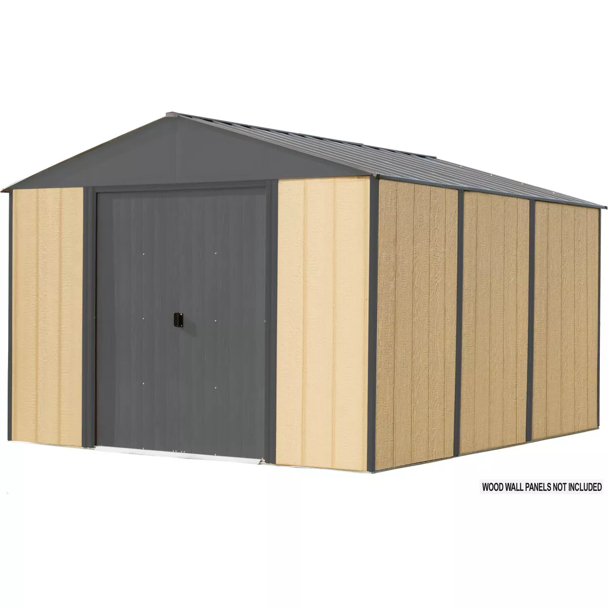 Arrow Ironwood 10 Ft. x 12 Ft. Galvanized Steel Hybrid Shed Kit, Anthracite - photo 6