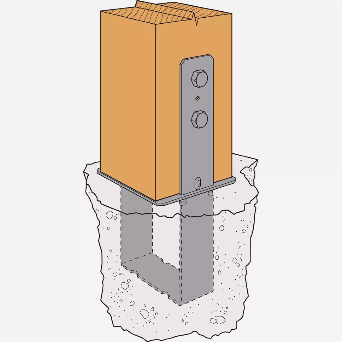 Simpson Strong-Tie 8 In. x 8 In. 7 ga Column Base - photo 2