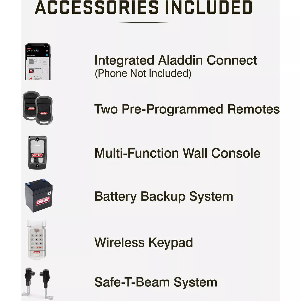 Genie StealthDrive 7155 Connect Smartphone-Controlled Belt Drive Garage Door Opener - photo 4