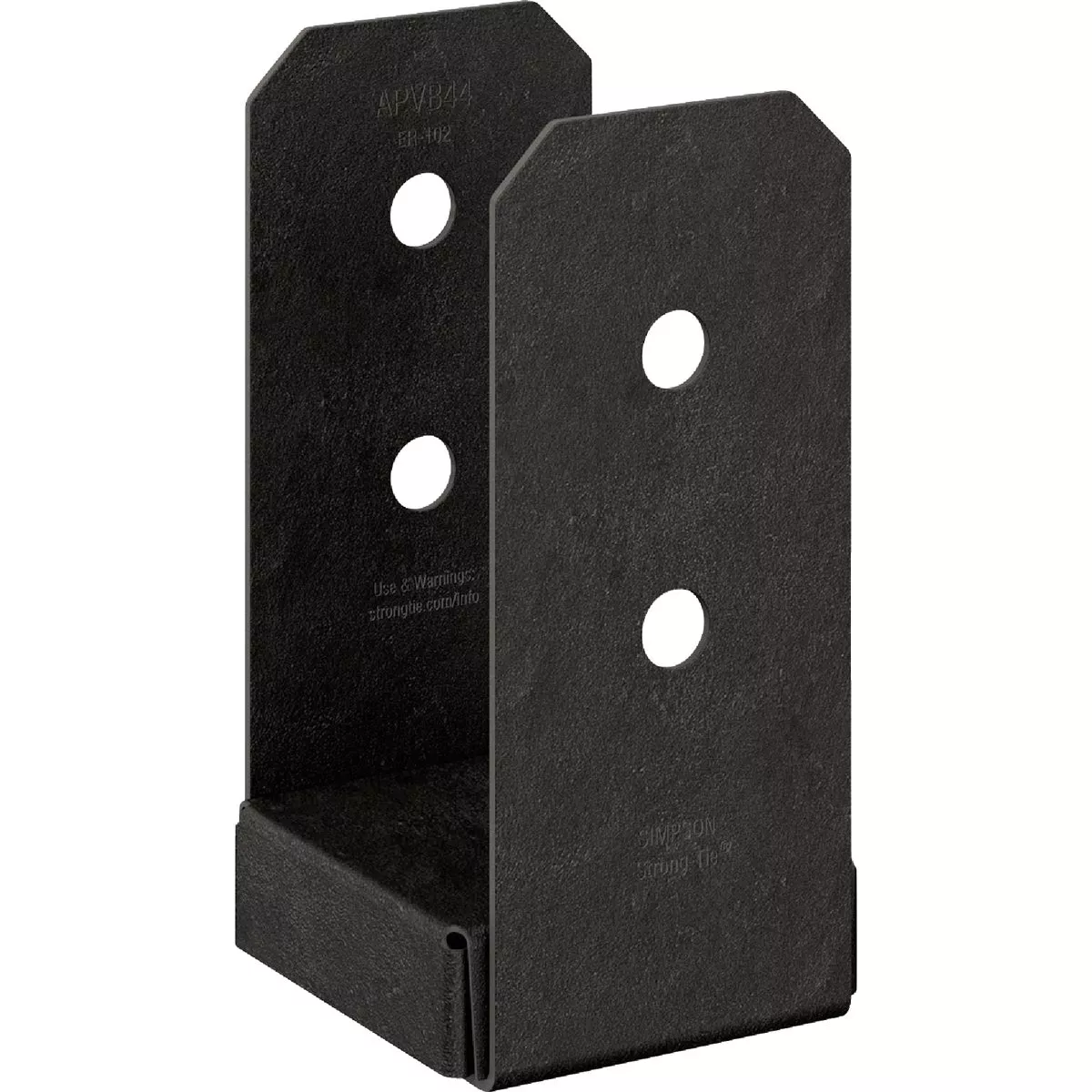 Simpson Strong-Tie Outdoor Accents Avant Collection 4 In. x 4 In. ZMAX Black Powder-Coated Post Base
