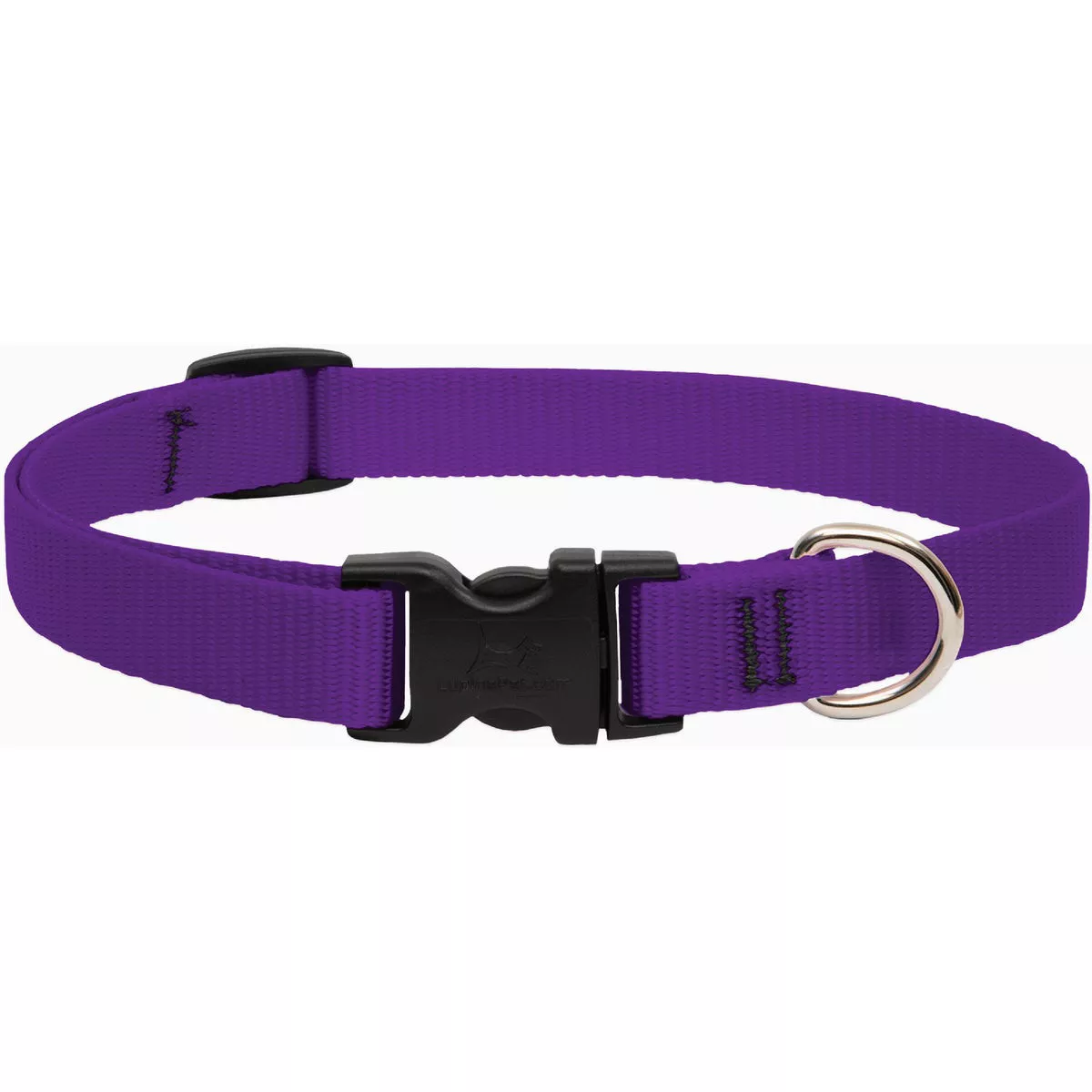 Lupine Adjustable 9 to 14 In. Purple Small to Medium Dog Nylon Dog Collar