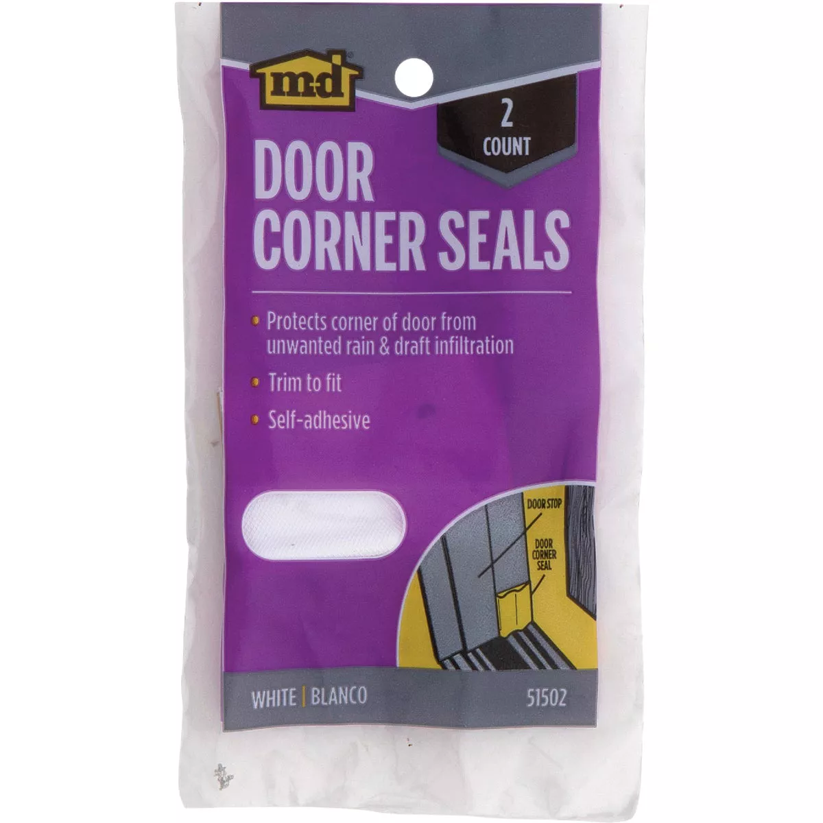 M-D Building Products White Door Corner Seal for Interior & Exterior Doors - photo 2