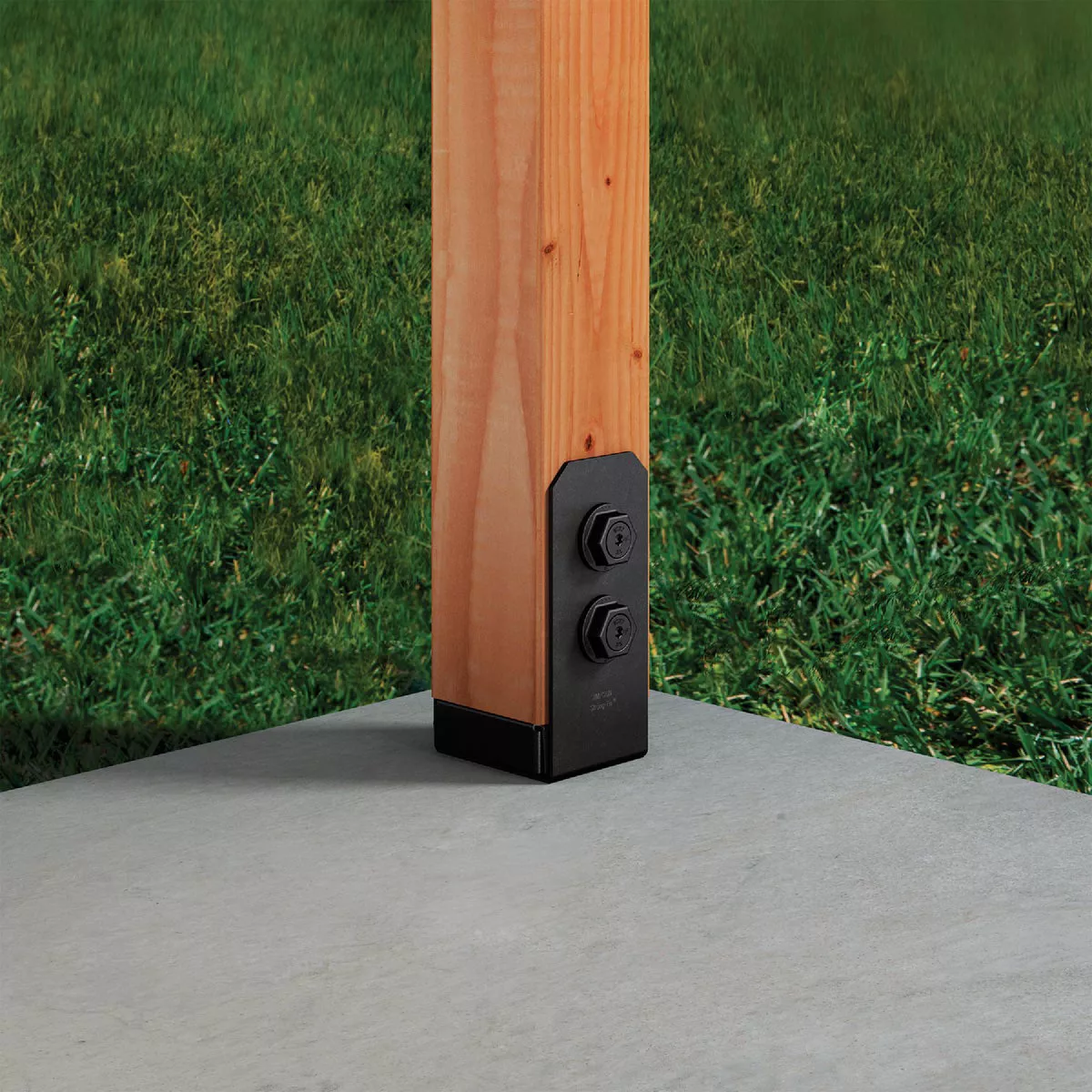 Simpson Strong-Tie Outdoor Accents Avant Collection ZMAX 4X4 Black Rough Post Base - photo 4
