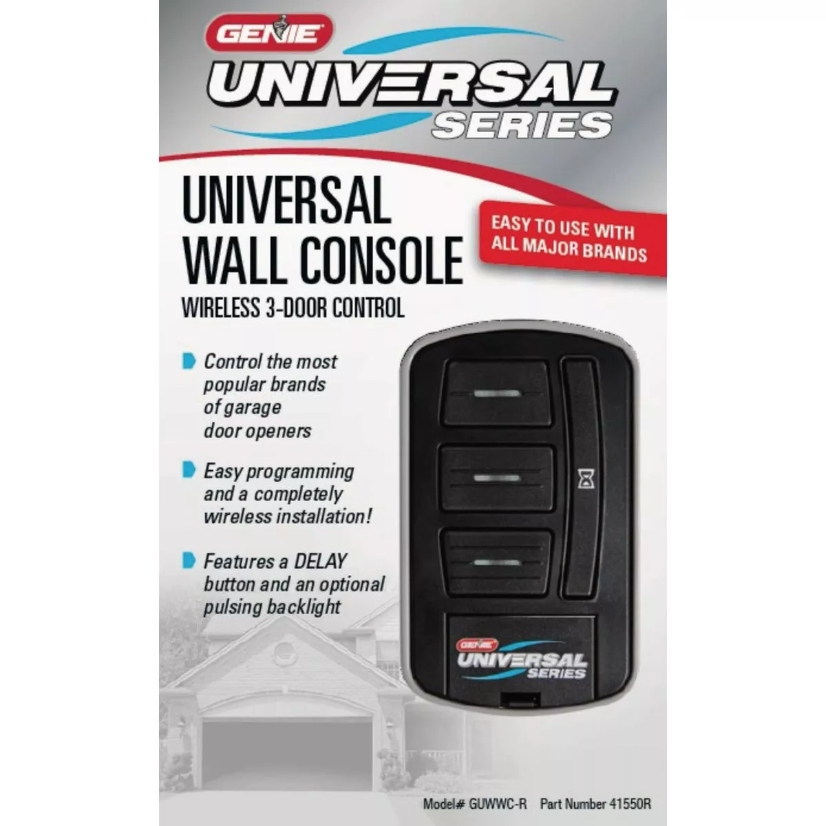 Genie Universal 3-Door Wireless Garage Door Wall Console - photo 2