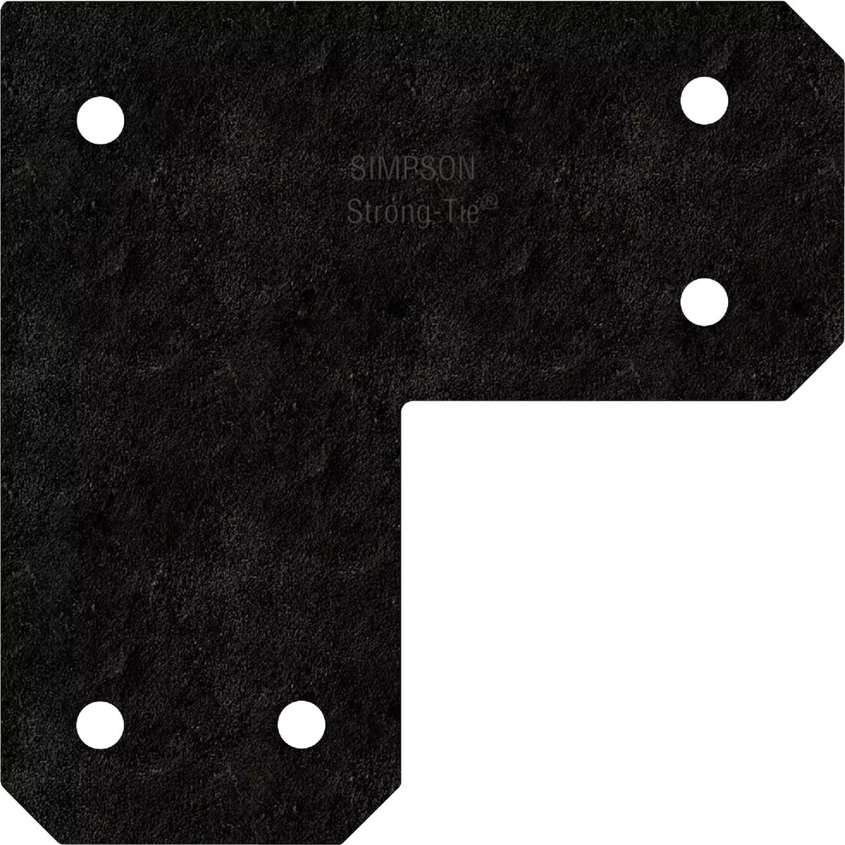 Simpson Strong-Tie Outdoor Accents Avant Collection 6 In. x 6 In. ZMAX Black Powder-Coated L Strap