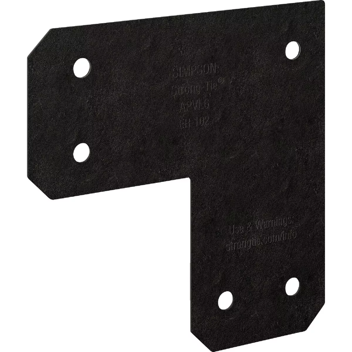 Simpson Strong-Tie Outdoor Accents Avant Collection 6 In. x 6 In. ZMAX Black Powder-Coated L Strap - photo 5