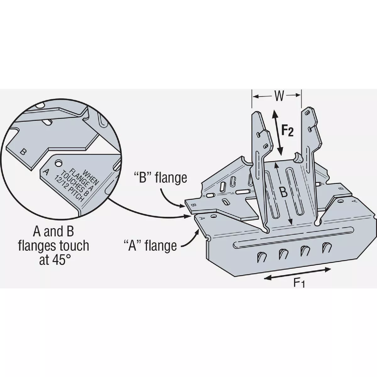 VPA Galvanized Variable-Pitch Connector for 1-1/2 in. Joist - photo 2