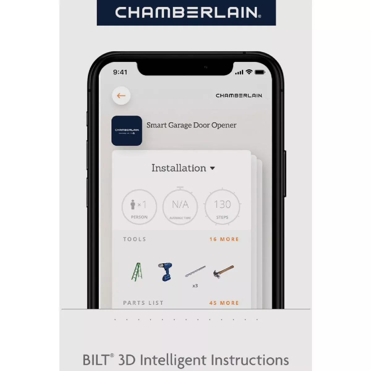 Chamberlain C2202 1/2 HP Smartphone Controlled Chain Drive Garage Door Opener - photo 4