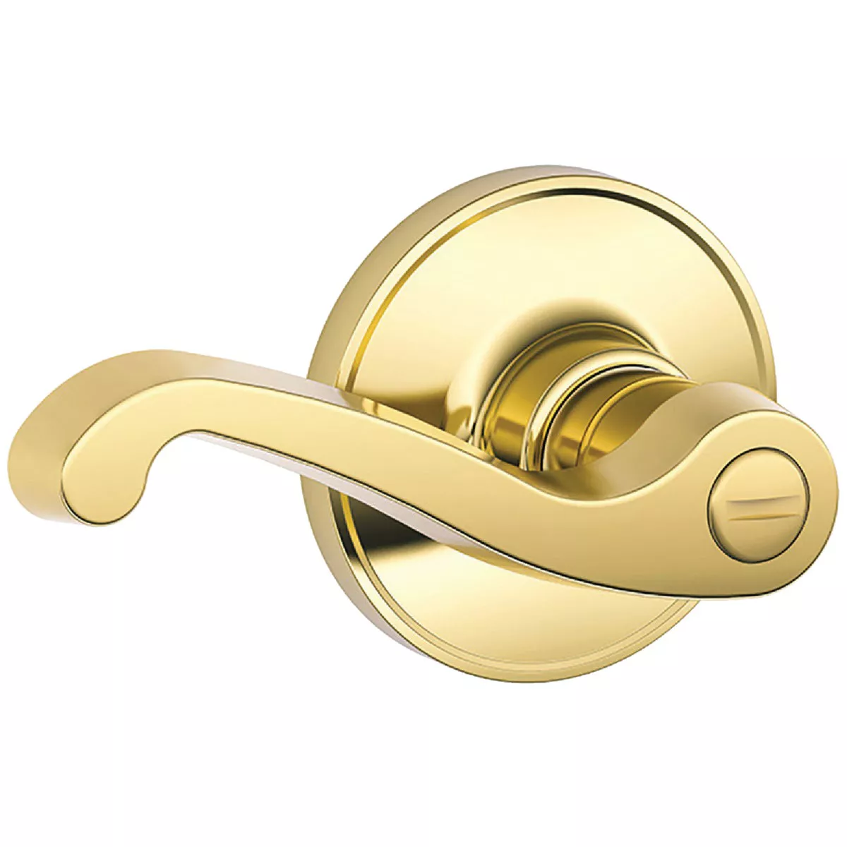 LaSalle Lever Privacy - Bright Brass-