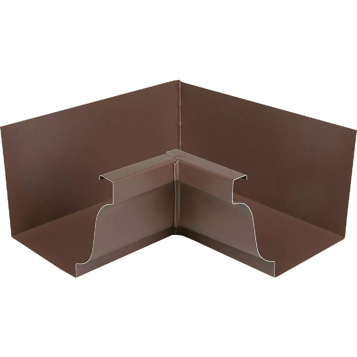 Amerimax 4 In. Galvanized Steel Brown Miter K-Style Gutter Inside Corner