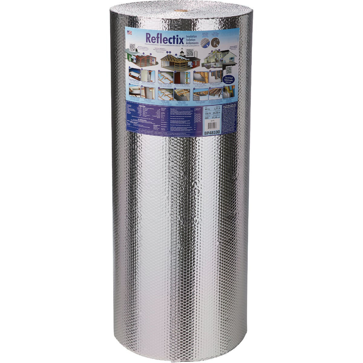 AggSound 3mm Reflektierendes Einlagiges Blasen-Isolierung, 60,9cm × 1