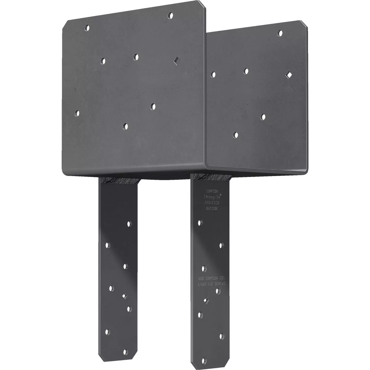 Simpson Strong-Tie 7 In. x 8 In. 7 ga Gray Paint End Column Cap