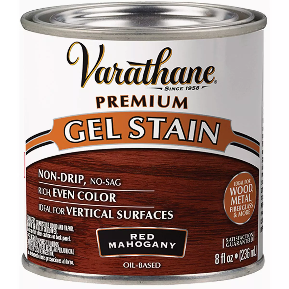 Varathane Red Mahogany Premium Gel Interior Wood Stain, 1/2 Pt.