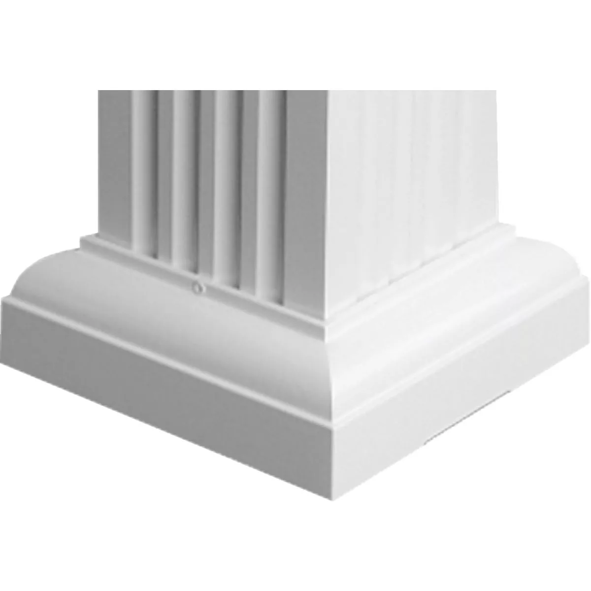 Crown Column 8 In. White Aluminum Cap/Base