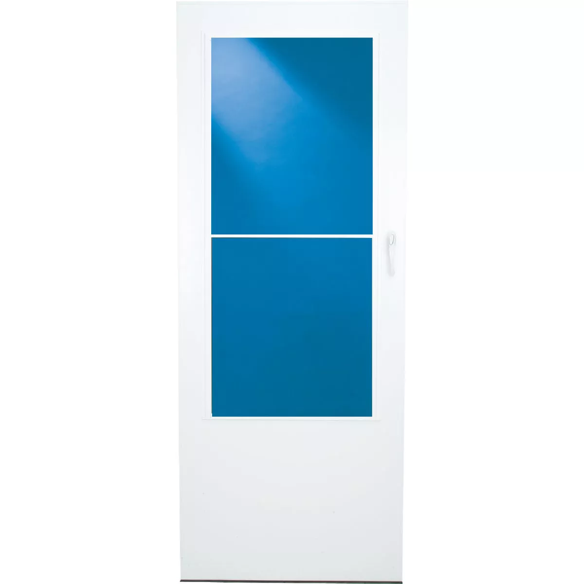 Larson Value-Core 32 In. W x 80 In. H x 1 In. Thick White Self-Storing Aluminum Storm Door - photo 2