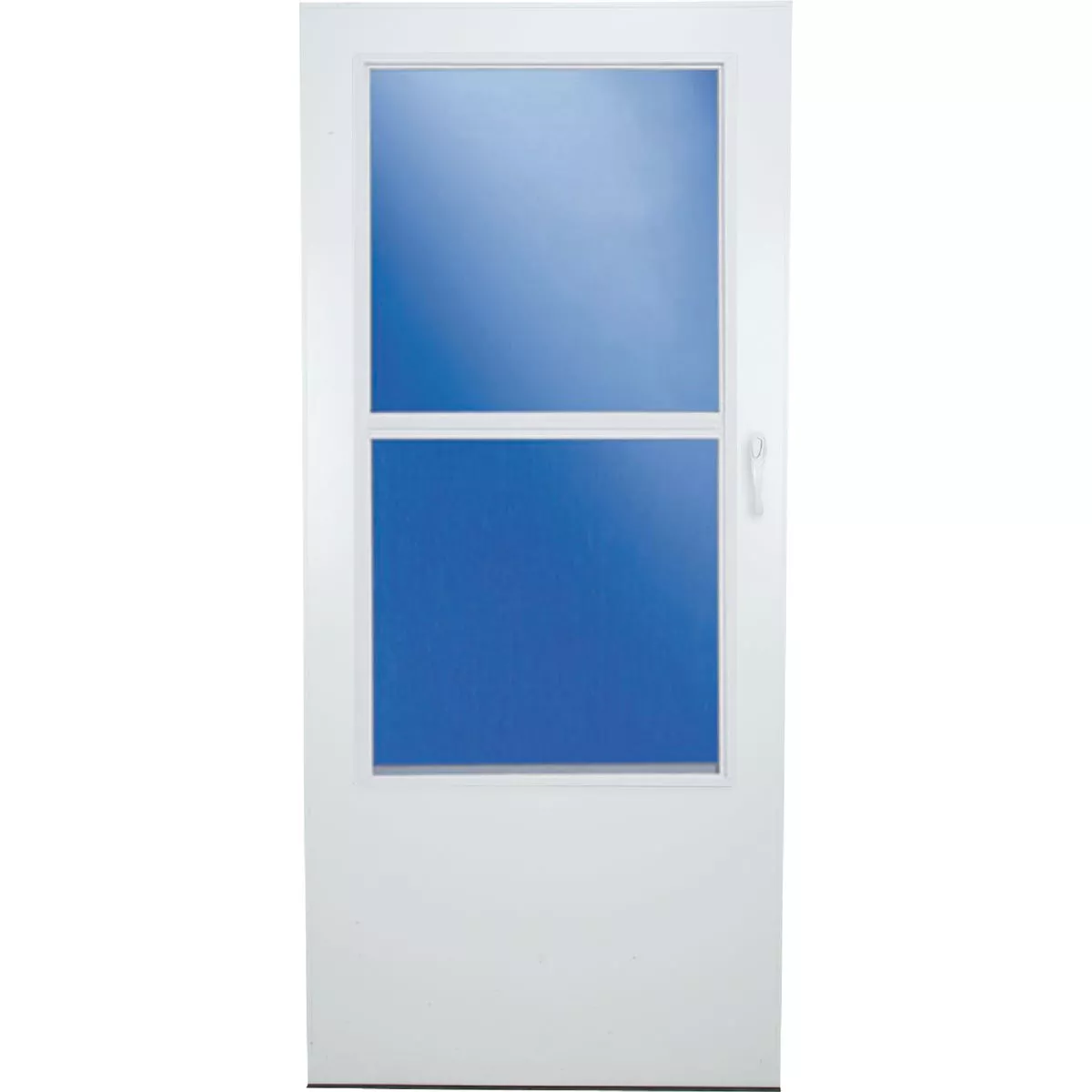 Larson Value-Core 36 In. W x 80 In. H x 1 In. Thick White Self-Storing Aluminum Storm Door - photo 3
