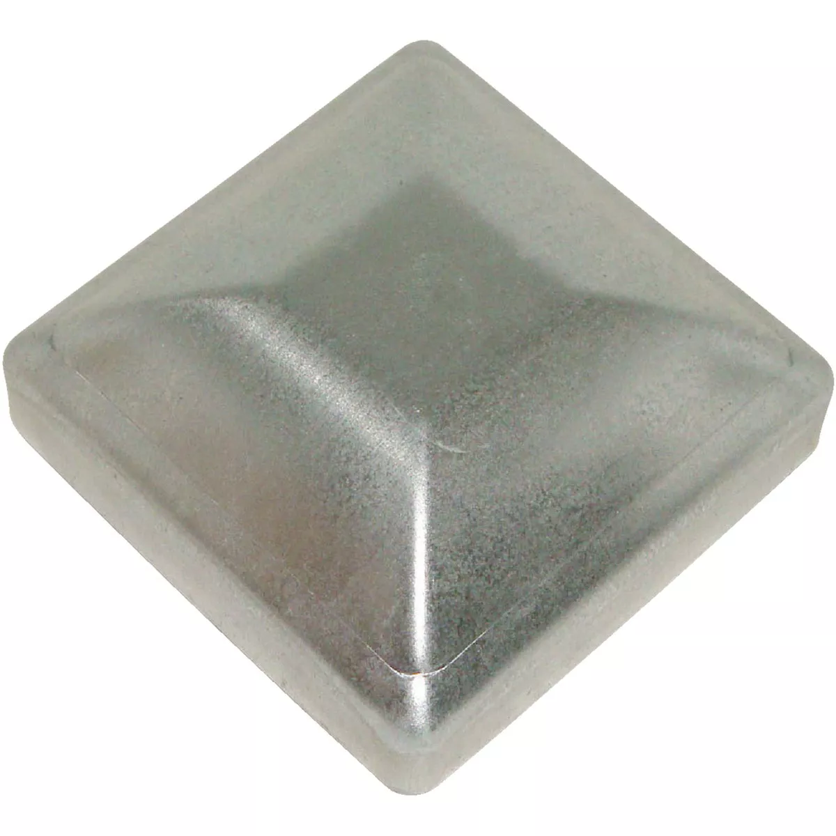 Hartford Standard 3-1/2 In. x 3-1/2 In. Galvanized Steel Press-On Silver Post Cap