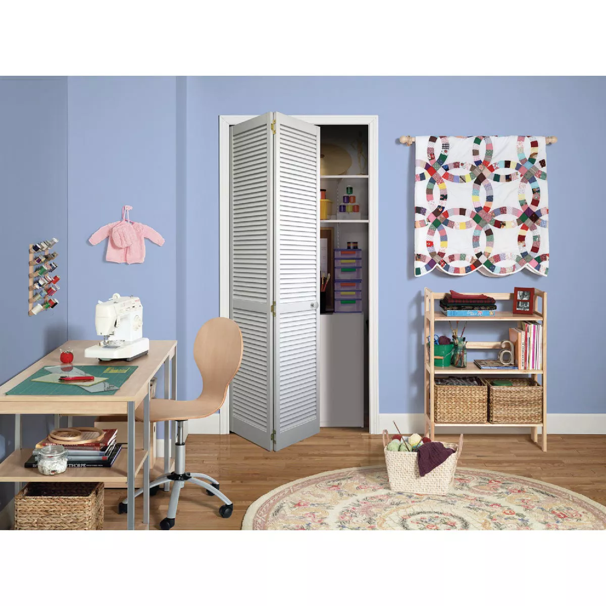Jeld Wen 30 In. W. x 80 In. H. Pine Louver/Louver Primed White Bifold Door - photo 2