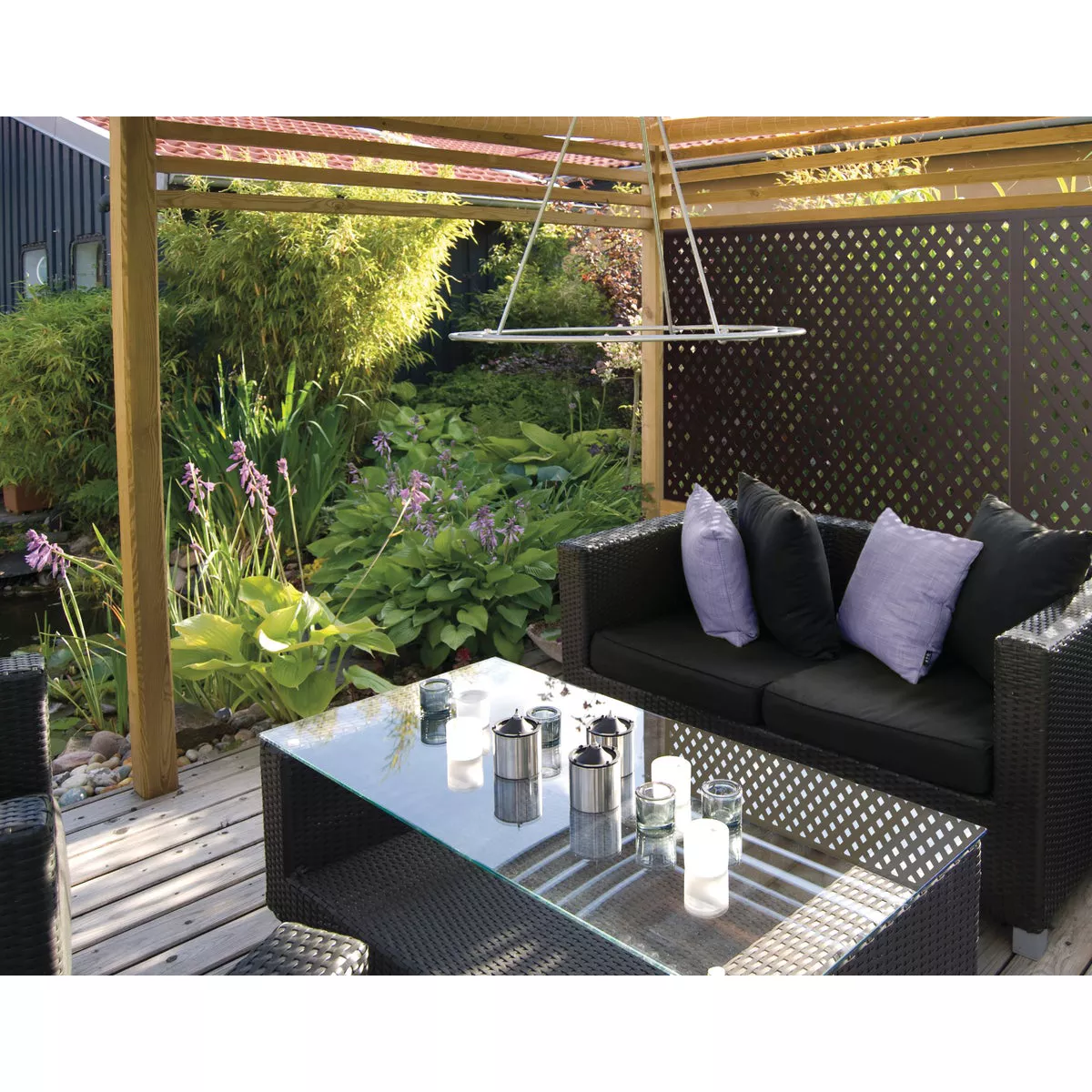 Deckorators 4 Ft. W x 8 Ft. L x 1/8 In. Thick Black Vinyl Privacy Lattice Panel - photo 2