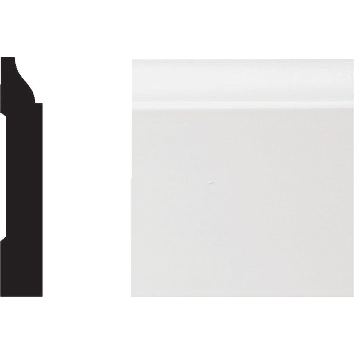 Royal 5/8 In. W. x 3-1/4 In. H. x 12 Ft. L. White PVC Colonial Base ...