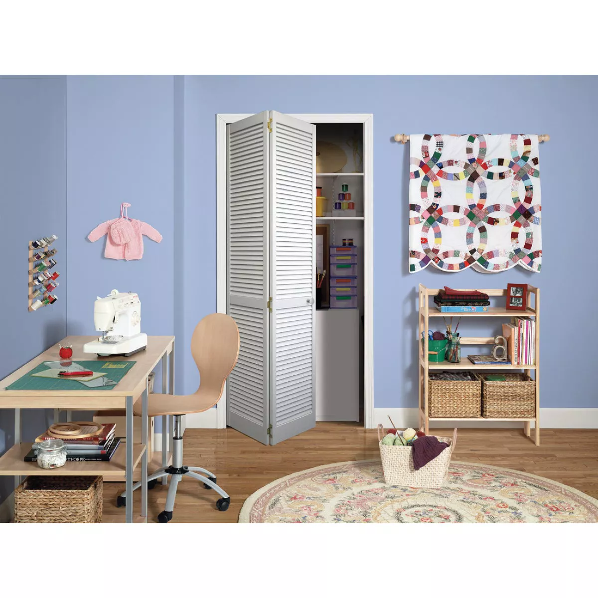 Jeld Wen 36 In. W. x 80 In. H. Pine Louver/Louver Primed White Bifold Door - photo 2