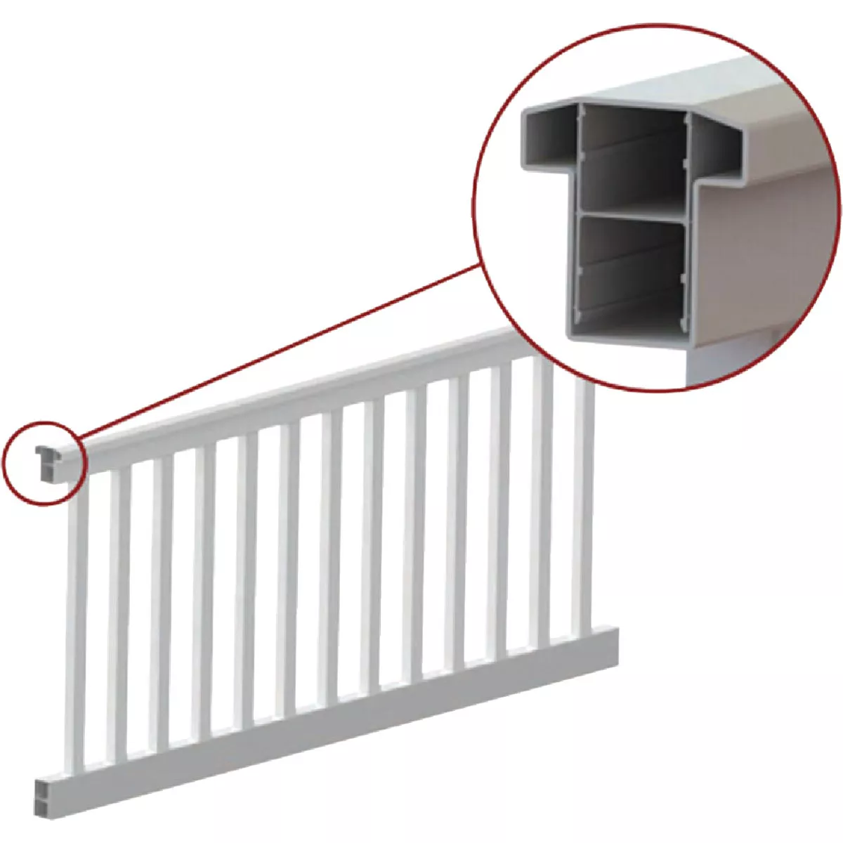 RDI Finyl Line 36 In. H. x 8 Ft. L. Vinyl Railing - photo 4