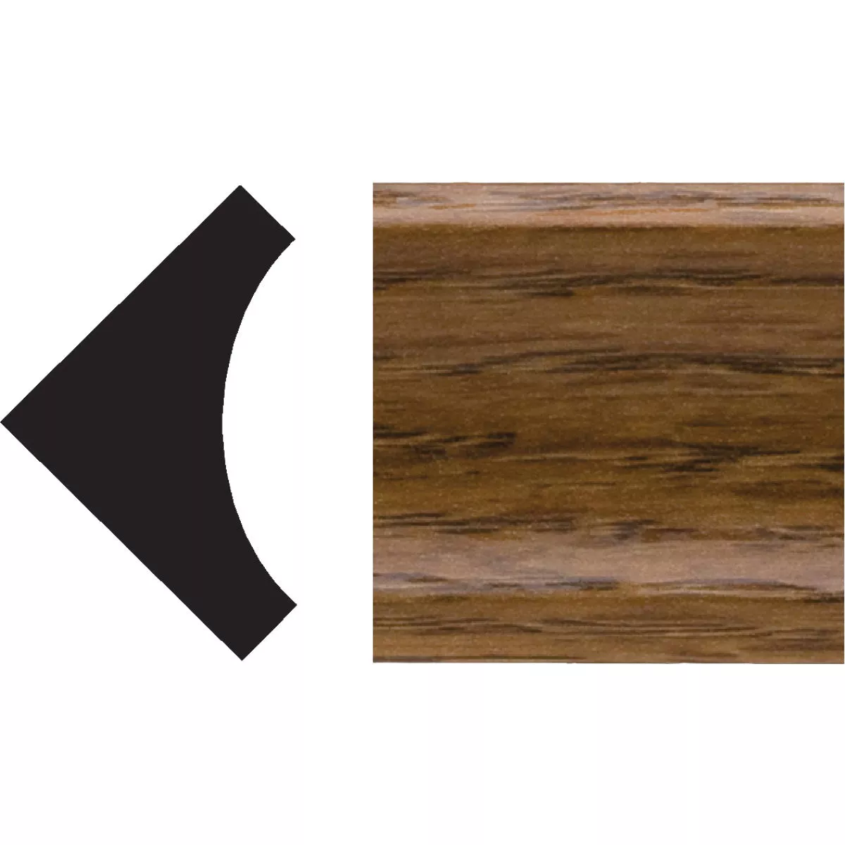 Royal 3/4 In. x 3/4 In. x 8 Ft. Highland Oak PVC Interior Inside Corner Molding