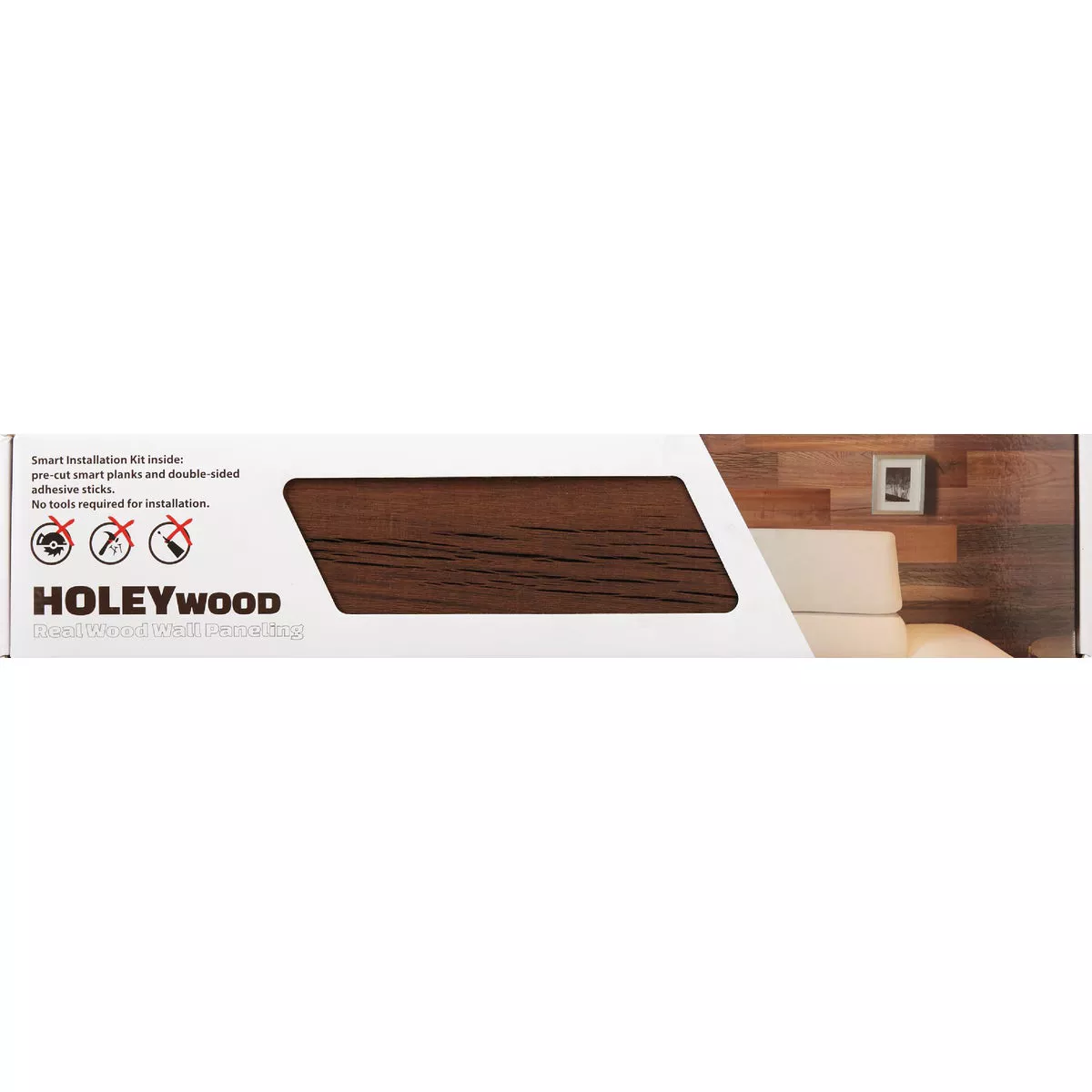 Smart Paneling 4-15/16 In. W x 23.75 In. L x 1/4 In. Thick Hardwood Holey Wood Wall Plank (12-Pack) - photo 2